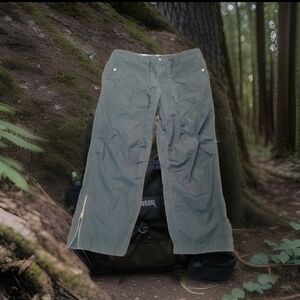 Vintage Old Navy XL Black Cargo Jogger Pants Zip-Up Utility Hiking Y2k 90s Wind